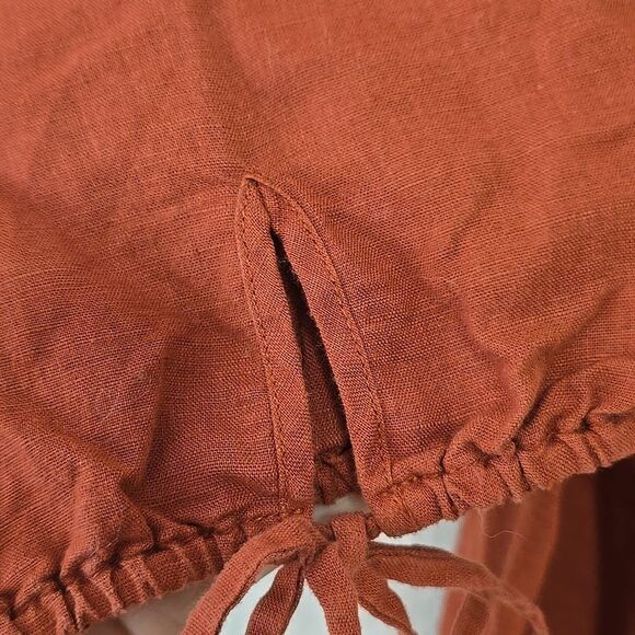 J. crew linen blend off shoulder, Eyelet summer dress M - Picture 4 of 8